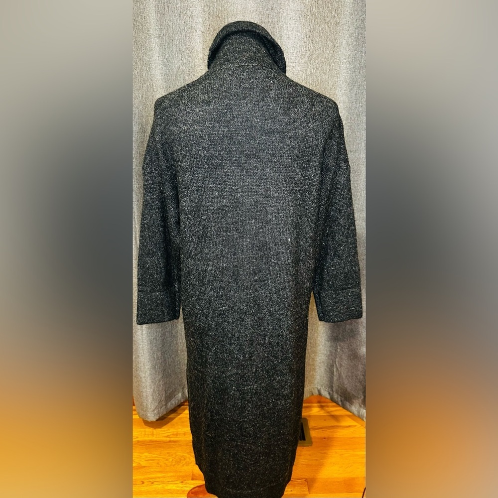 ZARA Knit Charcoal Gray Turtleneck Sweater Midi Dress | Women’s Medium - Picture 8 of 14